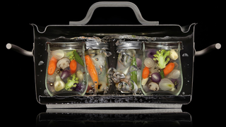 Cool pictures of food cut in half while it is cooking